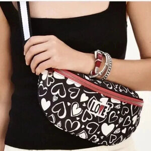 NWOT Brighton Limited Edition Endless Love Hearts Nylon Belt Bag